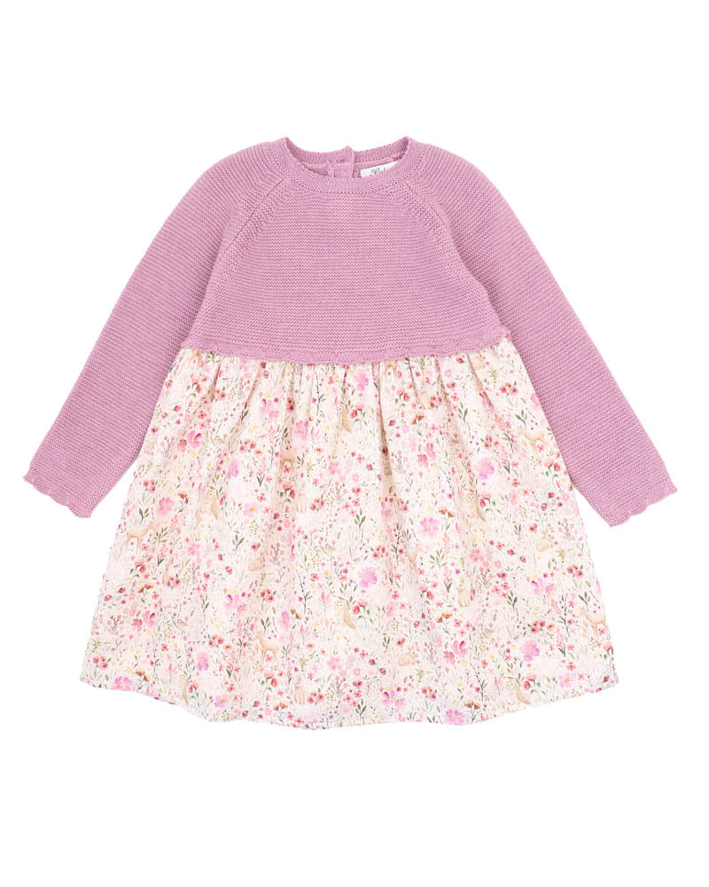 Bebe - Flossy Knitted Bodice Dress