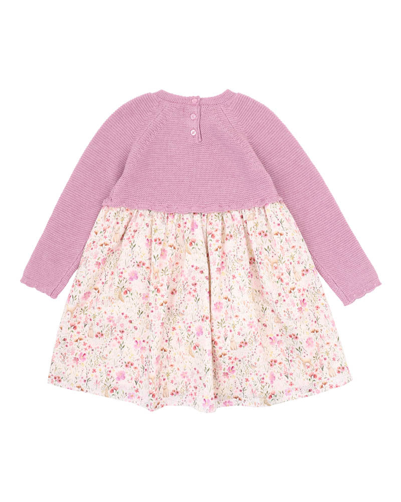 Bebe - Flossy Knitted Bodice Dress