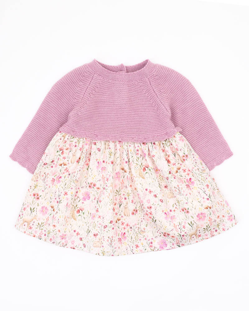 Bebe - Flossy Knitted Bodice Dress