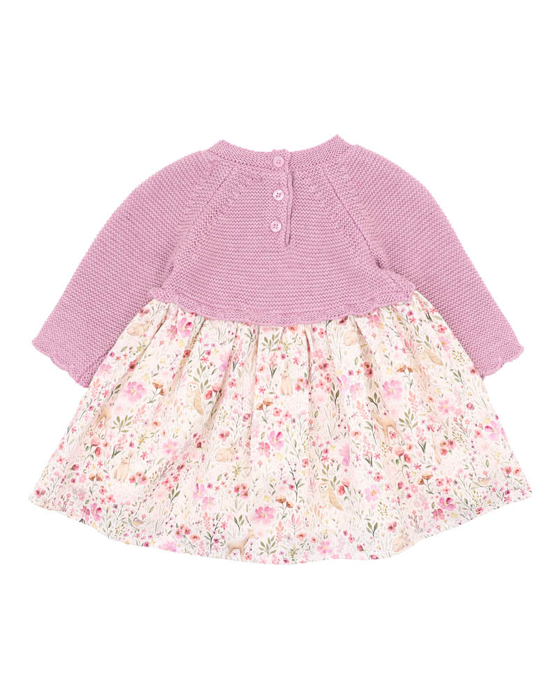 Bebe - Flossy Knitted Bodice Dress