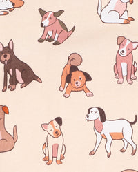 Thumbnail for Fox & Finch - Cool Dogs Print LS Henley Romper