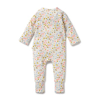 Thumbnail for Wilson & Frenchy - Ava Floral Organic Zipsuit with Feet