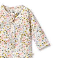 Thumbnail for Wilson & Frenchy - Ava Floral Organic Zipsuit with Feet