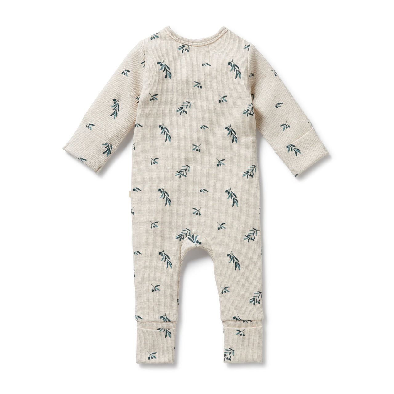 Wilson & Frenchy - Little Olive Organic Waffle Zipsuit