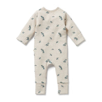 Thumbnail for Wilson & Frenchy - Little Olive Organic Waffle Zipsuit