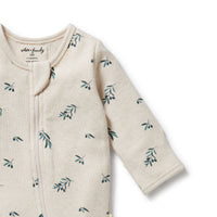 Thumbnail for Wilson & Frenchy - Little Olive Organic Waffle Zipsuit