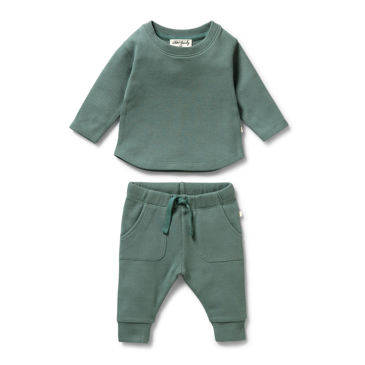 Wilson & Frenchy - Pine Green Organic Waffle Set