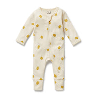 Thumbnail for Wilson & Frenchy - Little Chick Organic Zipsuit With Feet