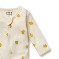 Thumbnail for Wilson & Frenchy - Little Chick Organic Zipsuit With Feet