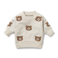 Thumbnail for Wilson & Frenchy - Beary Cute Organic Knitted Jacquard Jumper