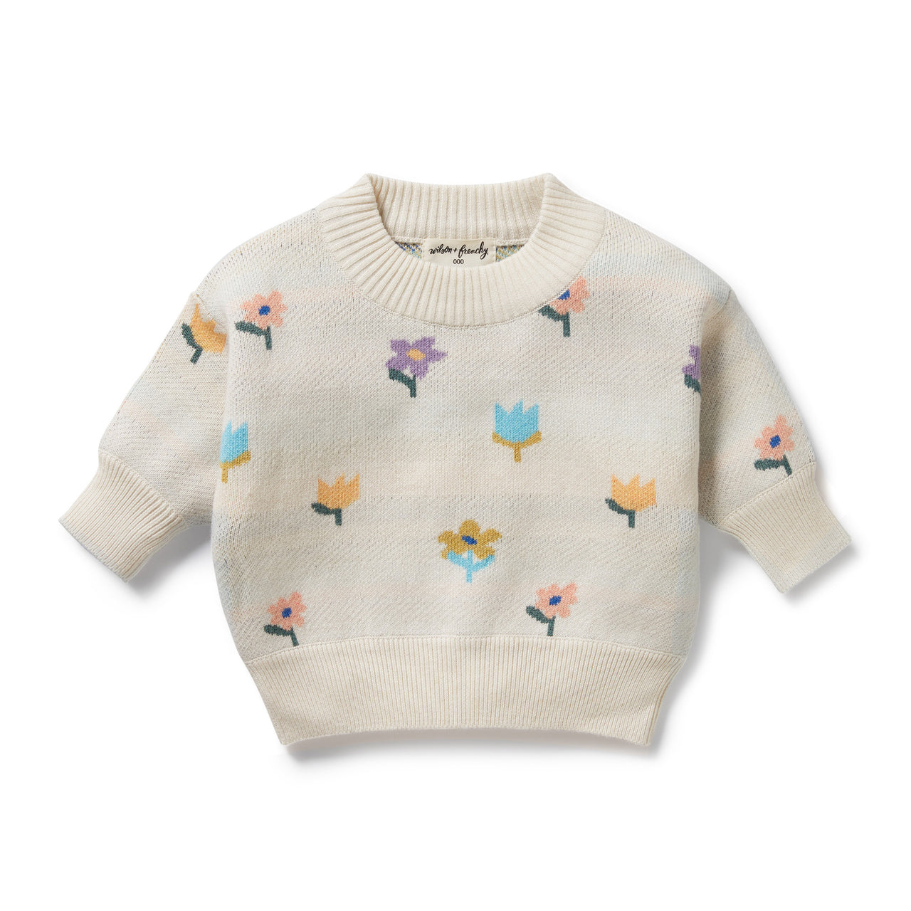 Wilson & Frenchy - Flower Pop Organic Knitted Jacquard Jumper