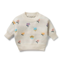 Thumbnail for Wilson & Frenchy - Flower Pop Organic Knitted Jacquard Jumper
