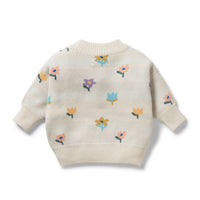 Thumbnail for Wilson & Frenchy - Flower Pop Organic Knitted Jacquard Jumper