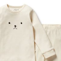 Thumbnail for Wilson & Frenchy - Buttermilk Organic Rib Long Sleeved Pyjamas