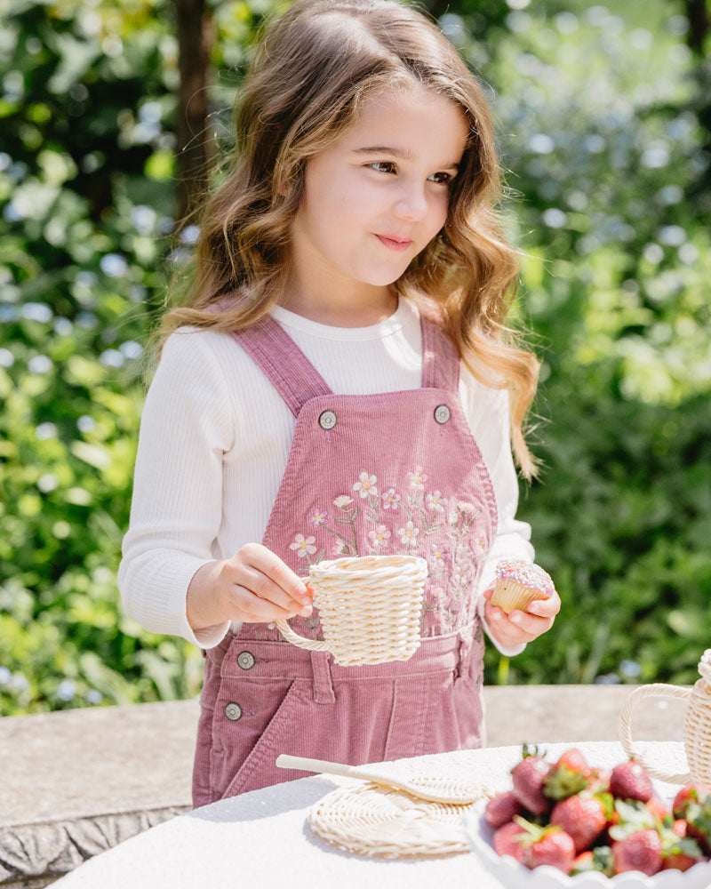 Bebe - Flossy Embroidered Cord Overalls