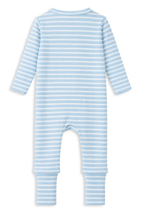 Thumbnail for Milky - Mist Stripe Zip Romper