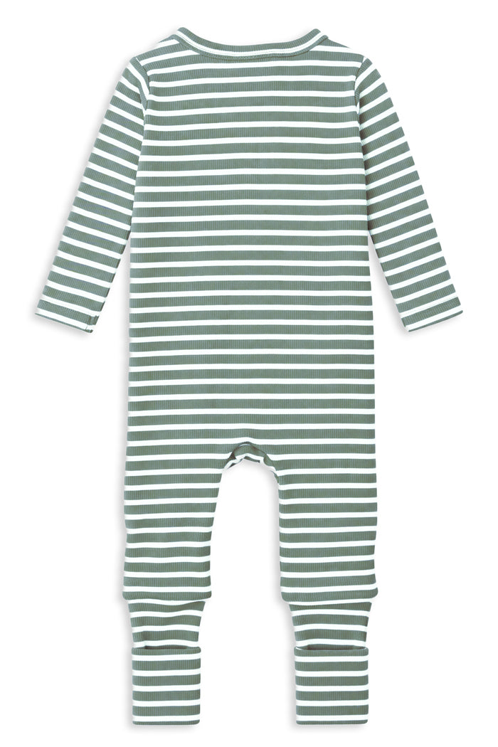 Milky - Fern Stripe Zip Romper