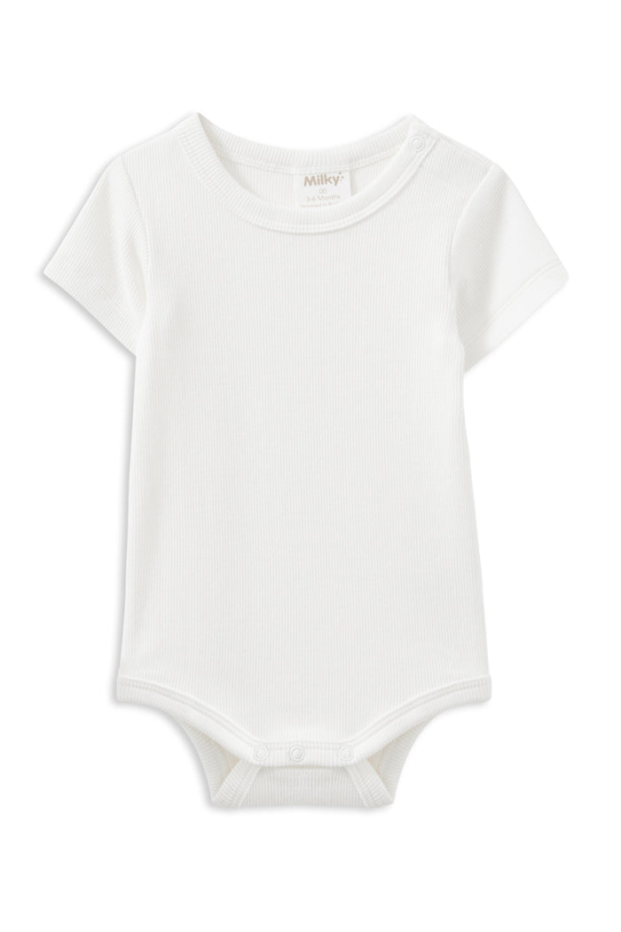 Milky - White Rib Bubbysuit