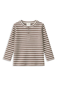 Thumbnail for Milky - Latte Stripe Henley