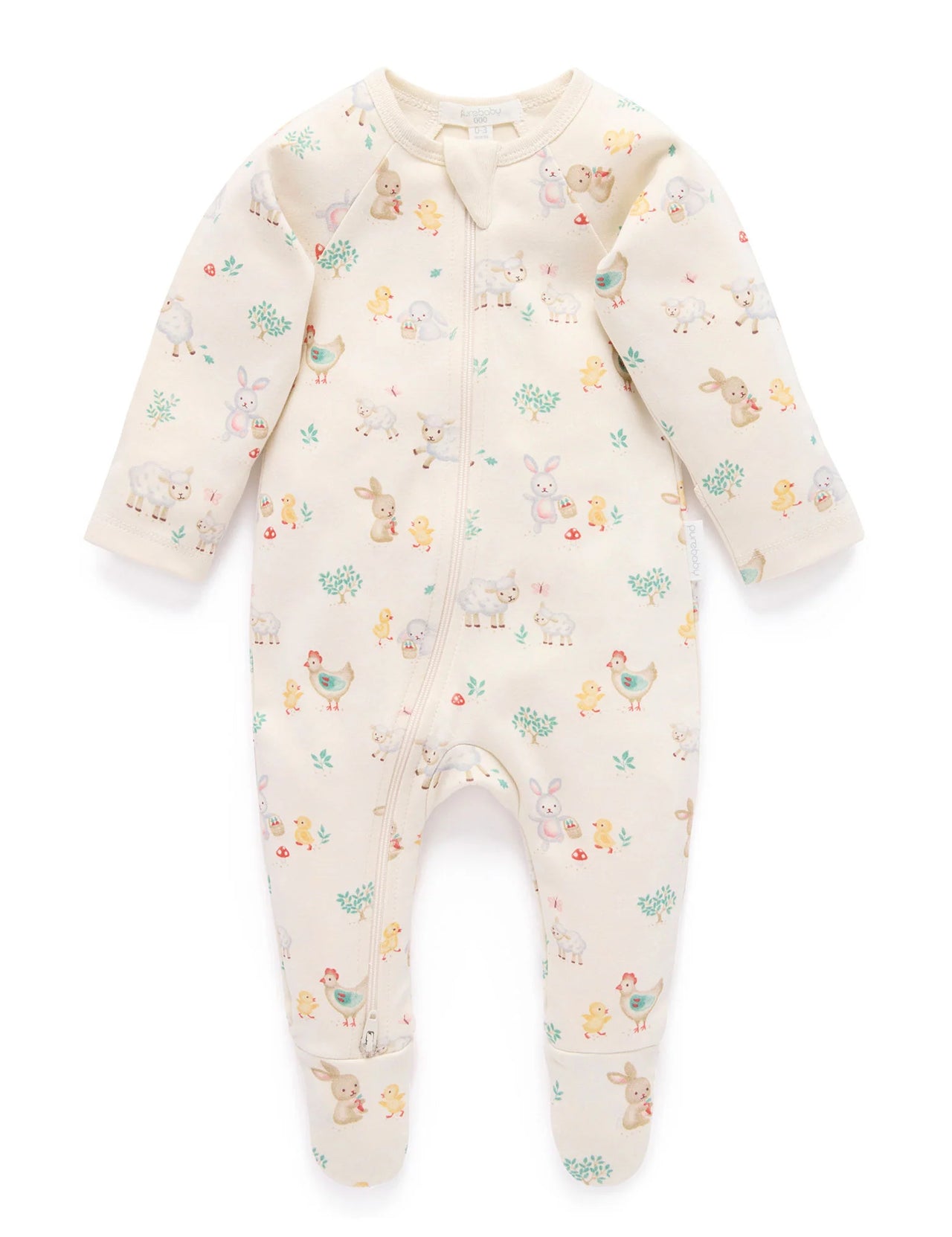 Purebaby - Easter Cheer Thick Zip Growsuit