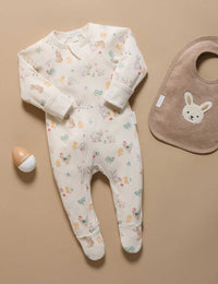 Thumbnail for Purebaby - Easter Cheer Thick Zip Growsuit