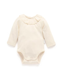 Thumbnail for Purebabay - Cloud Ruffle Pointelle Bodysuit