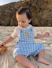 Thumbnail for Purebaby - Gingham Overall Set
