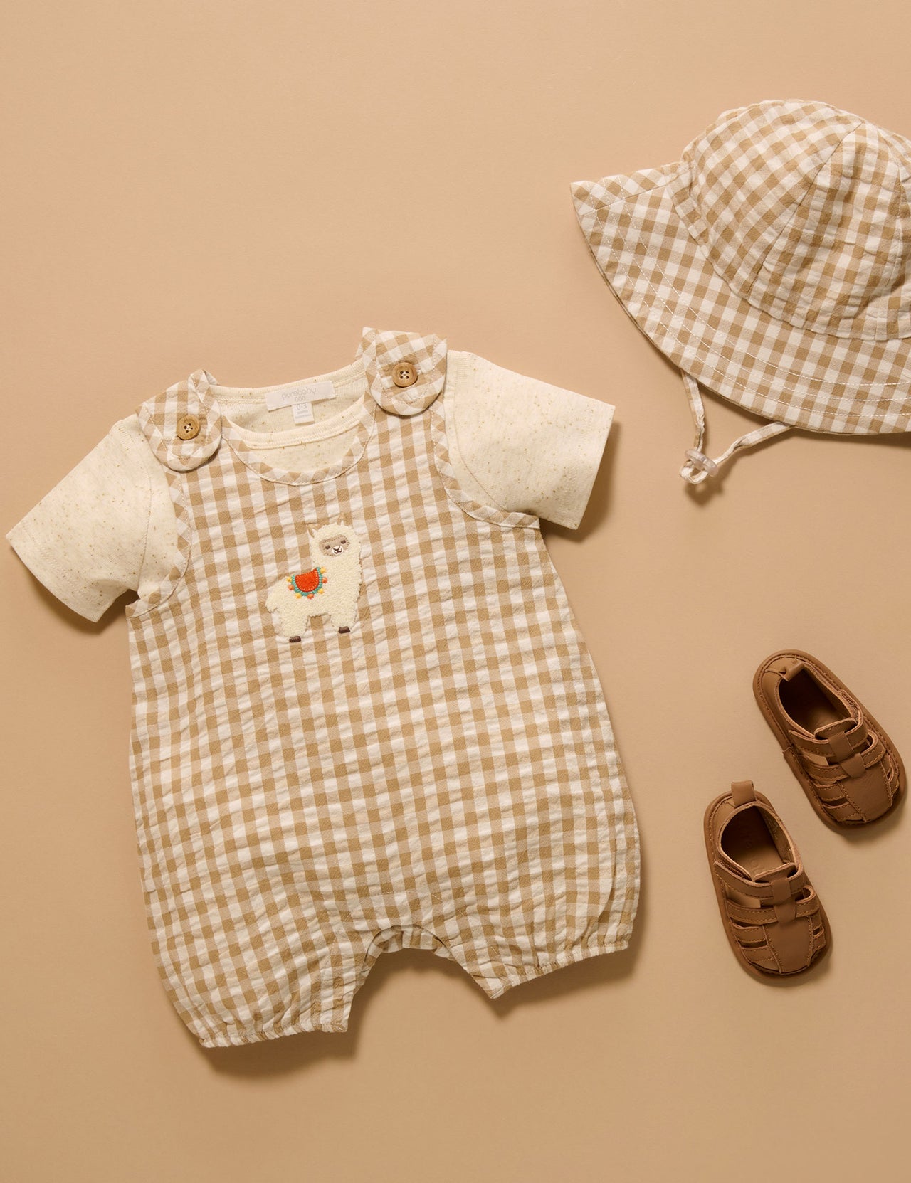 Purebaby - Gingham Romper