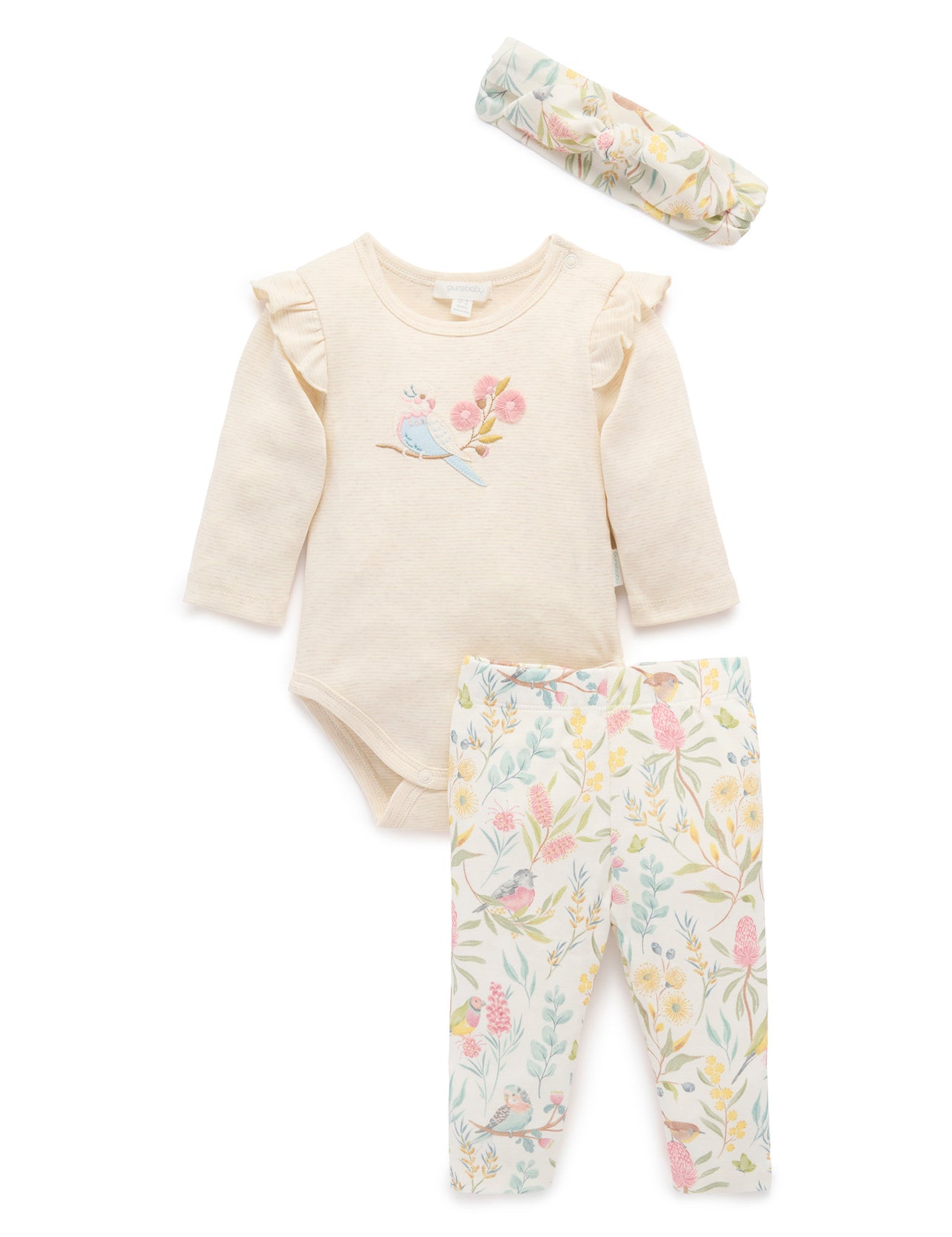 Purebaby - 3 Piece Gift Set Floral