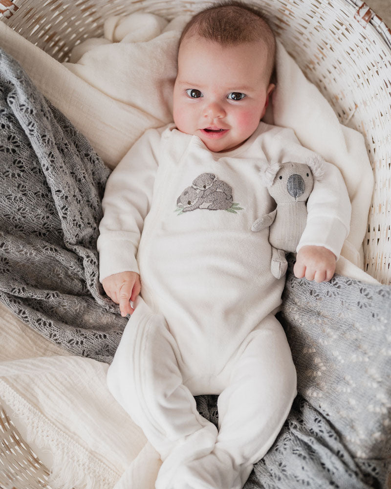 Bebe - Bailey Koala Velour Onesie
