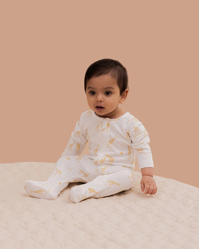 Bebe - Giraffe Organic LS Zipsuit