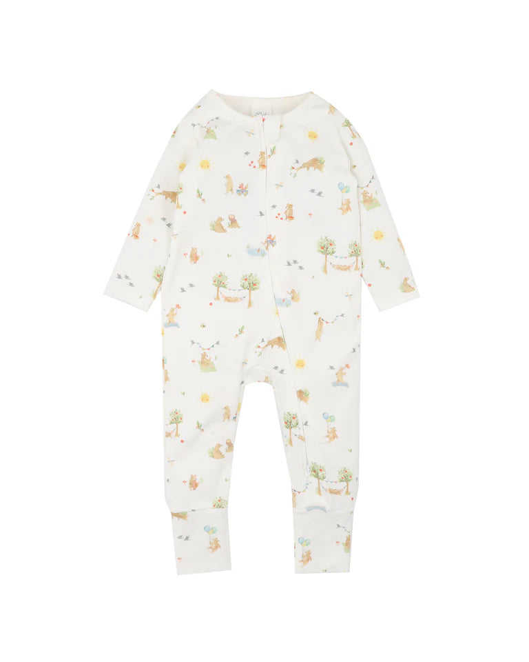Bebe - Bear Organic LS Zipsuit