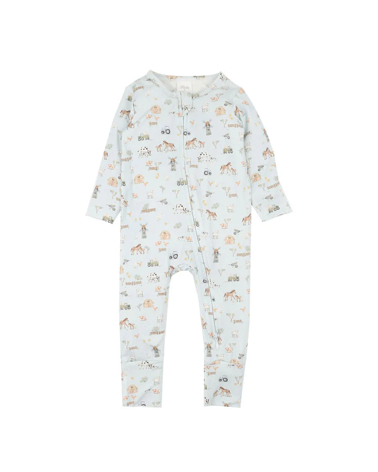 Bebe - Farm Ecocozy LS Zipsuit