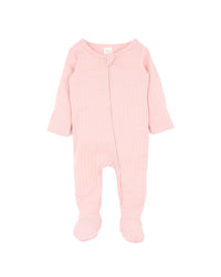 Thumbnail for Bebe - Blossom Organic Pointelle LS Zipsuit