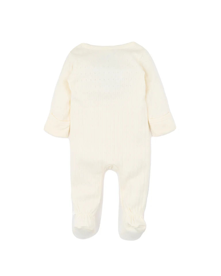 Bebe - Milk Organic Pointelle LS Zipsuit