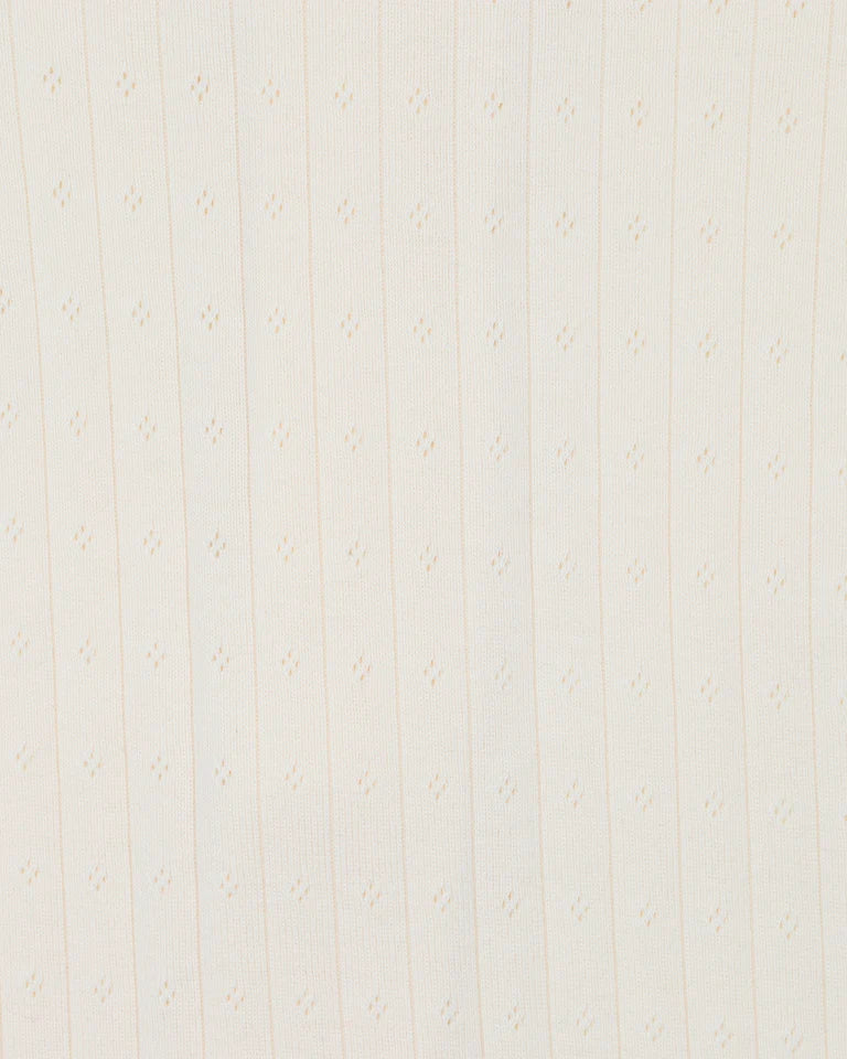 Bebe - Milk Organic Pointelle LS Zipsuit