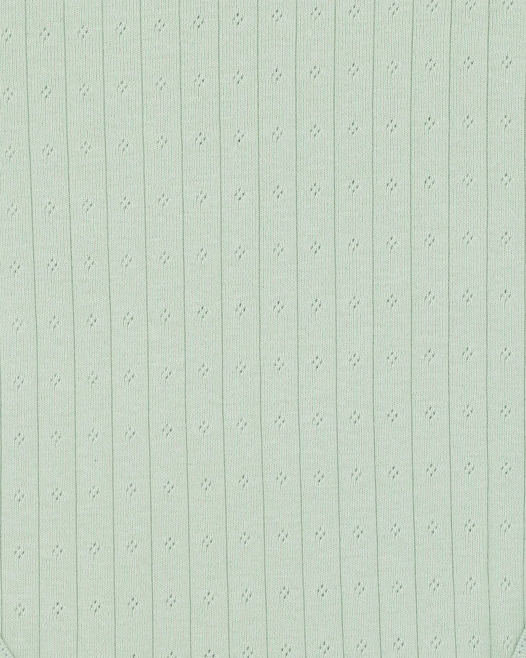 Bebe - Sage Organic Pointelle LS Zipsuit