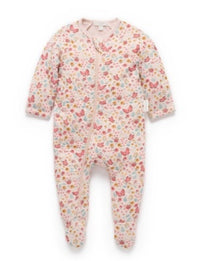Thumbnail for Purebaby - Butterfly Quilted Growsuit
