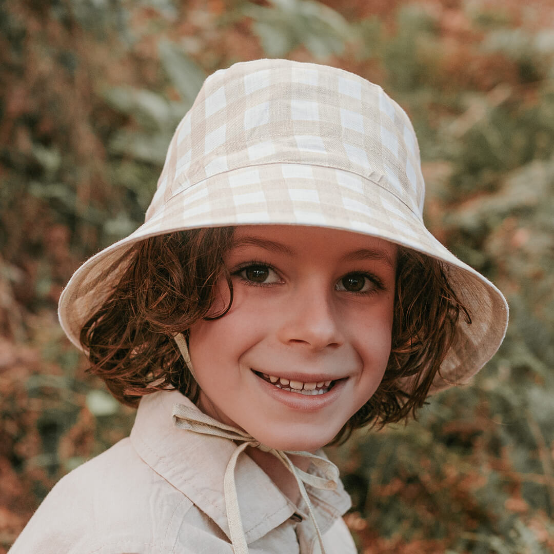 Bedhead  - Explorer Kids Reversible Classic Bucket Hat - Flynn/Flax