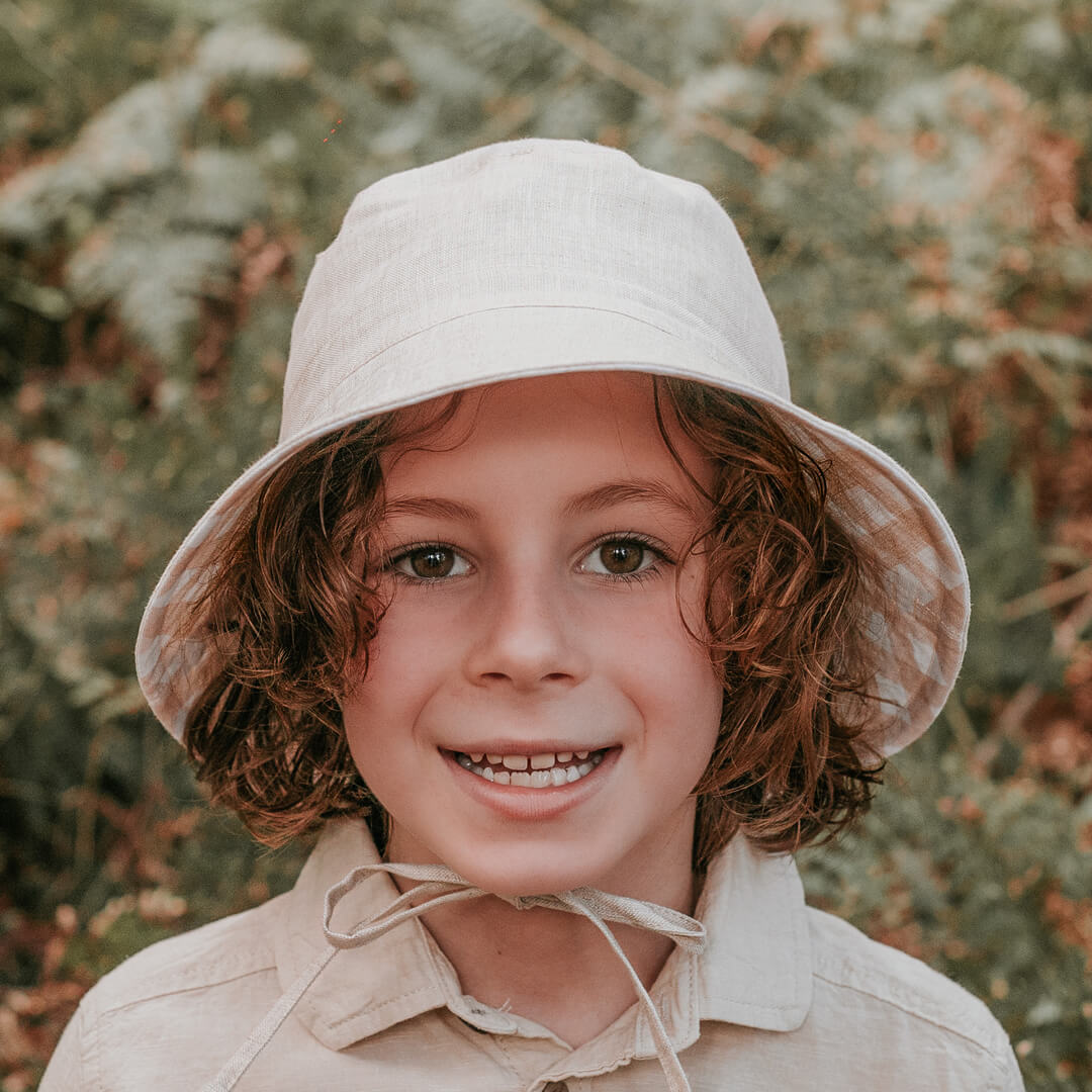 Bedhead  - Explorer Kids Reversible Classic Bucket Hat - Flynn/Flax