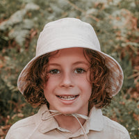 Thumbnail for Bedhead  - Explorer Kids Reversible Classic Bucket Hat - Flynn/Flax
