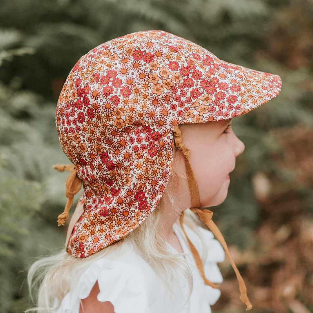 Bedhead Hat - Lounger Reversible Flap Sunhat - Melody/Maize