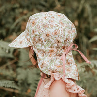 Thumbnail for Bedhead Hat - Lounger Reversible Flap Sunhat - Poppy/Rosa