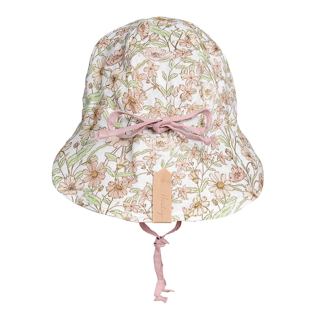 Bedhead Hat - Lounger Reversible Flap Sunhat - Poppy/Rosa