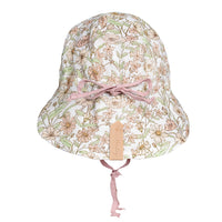 Thumbnail for Bedhead Hat - Lounger Reversible Flap Sunhat - Poppy/Rosa