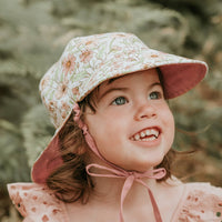 Thumbnail for Bedhead Hat - Lounger Reversible Flap Sunhat - Poppy/Rosa