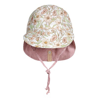 Thumbnail for Bedhead Hat - Lounger Reversible Flap Sunhat - Poppy/Rosa