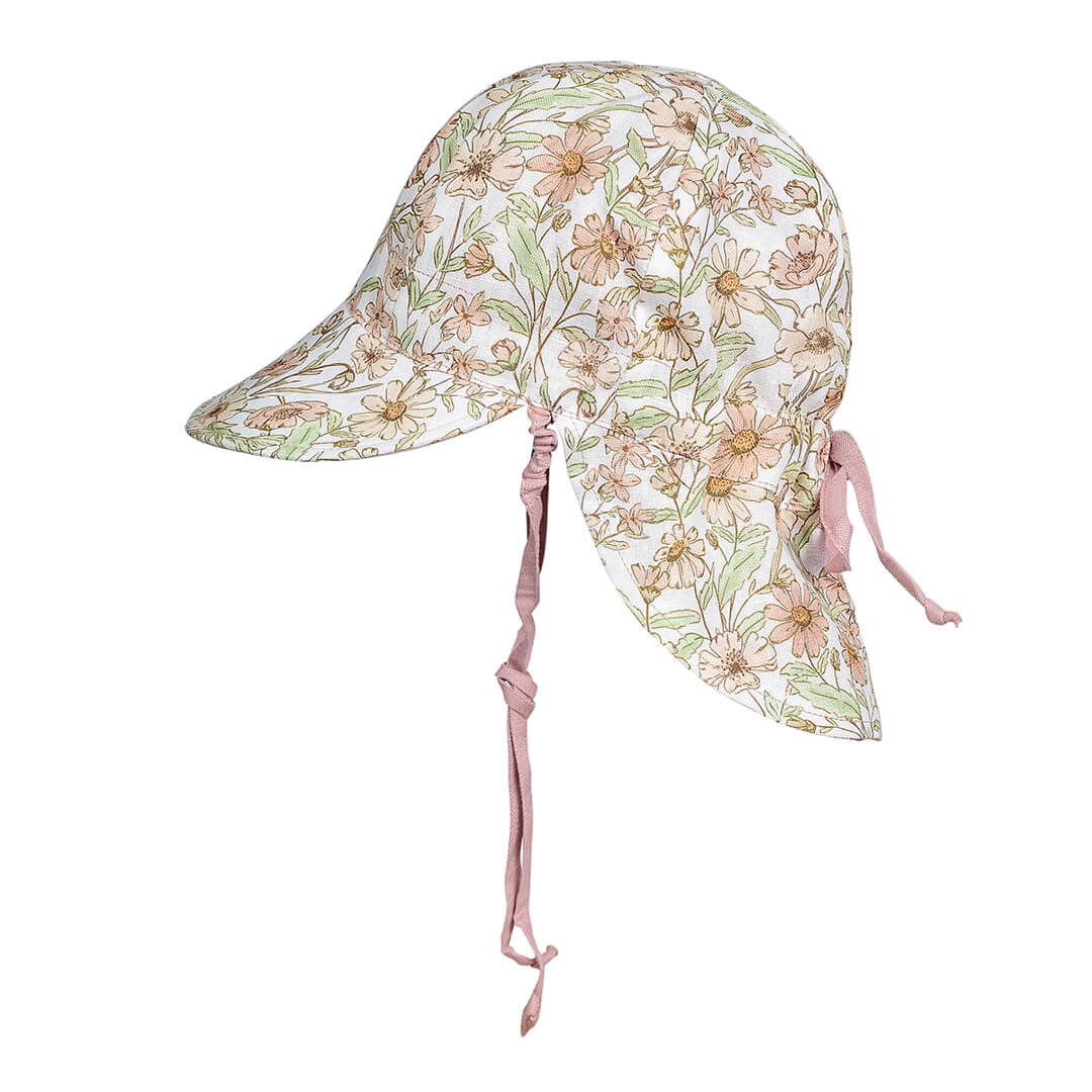 Bedhead Hat - Lounger Reversible Flap Sunhat - Poppy/Rosa