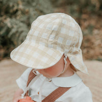 Thumbnail for Bedhead  - Lounger Baby Reversible Flap Sun Hat - Flynn/Flax