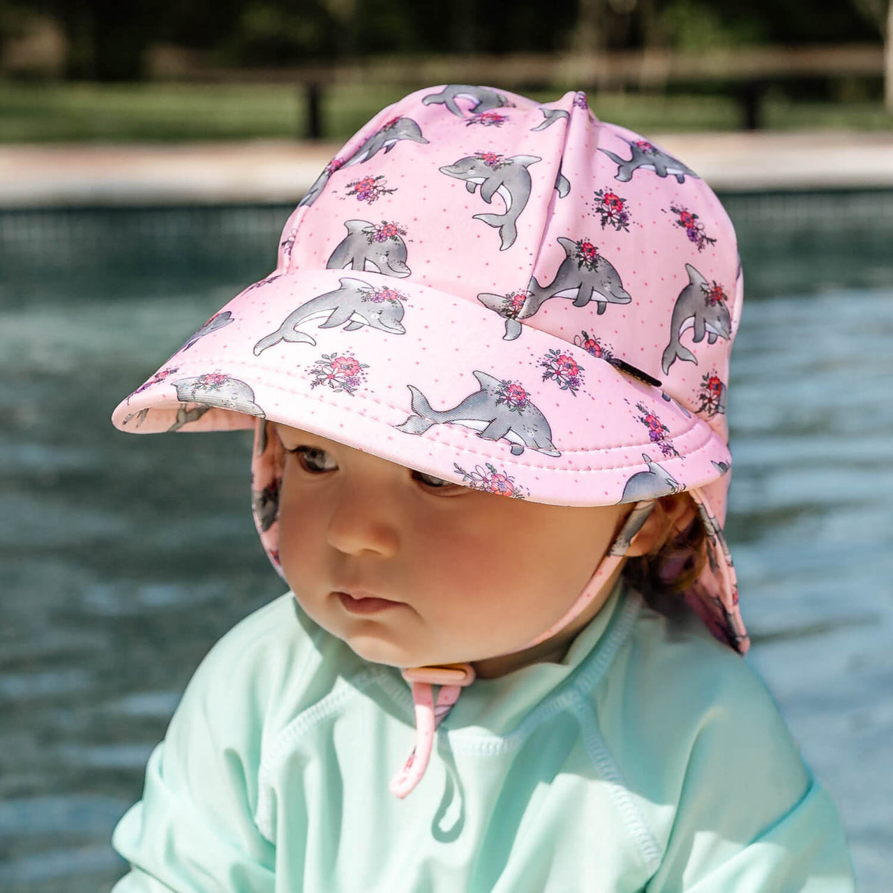Bedhead  - Swim Legionnaire Flap Beach Hat - Dolphin